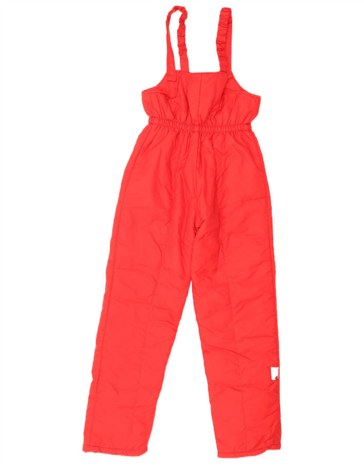 Tuta da sci senza maniche da donna vintage UK 12 rossa media