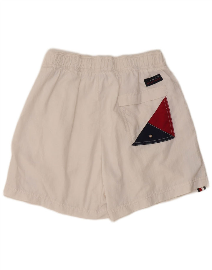 Pantaloncini da bagno grafici da donna Tommy Hilfiger UK 12 Medium White