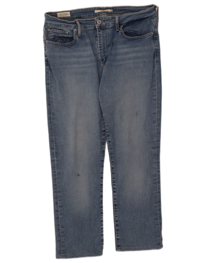 Levi's Donna 712 Crop Slim Jeans W31 L25 Cotone Blu