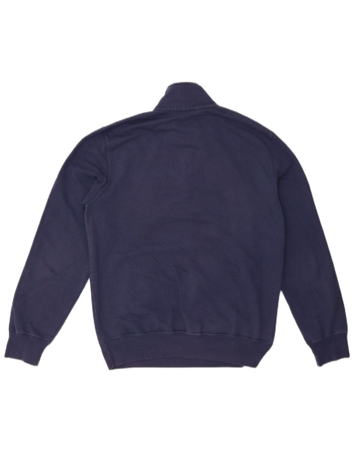 CHAMPION Felpa da uomo con collo con zip, maglione piccolo in poliestere blu navy