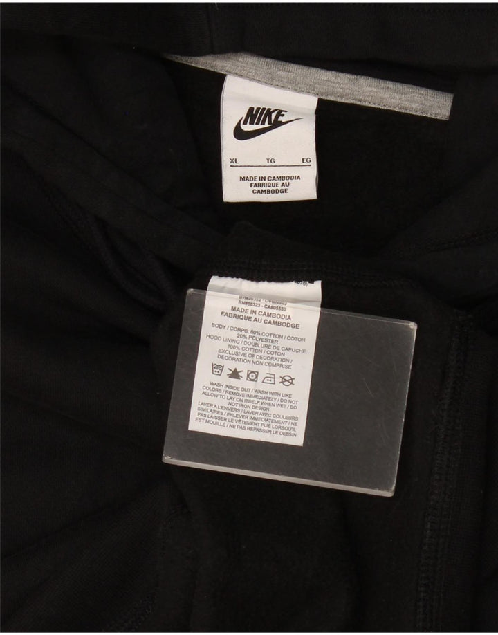 Felpa con cappuccio da uomo Nike XL in cotone nero