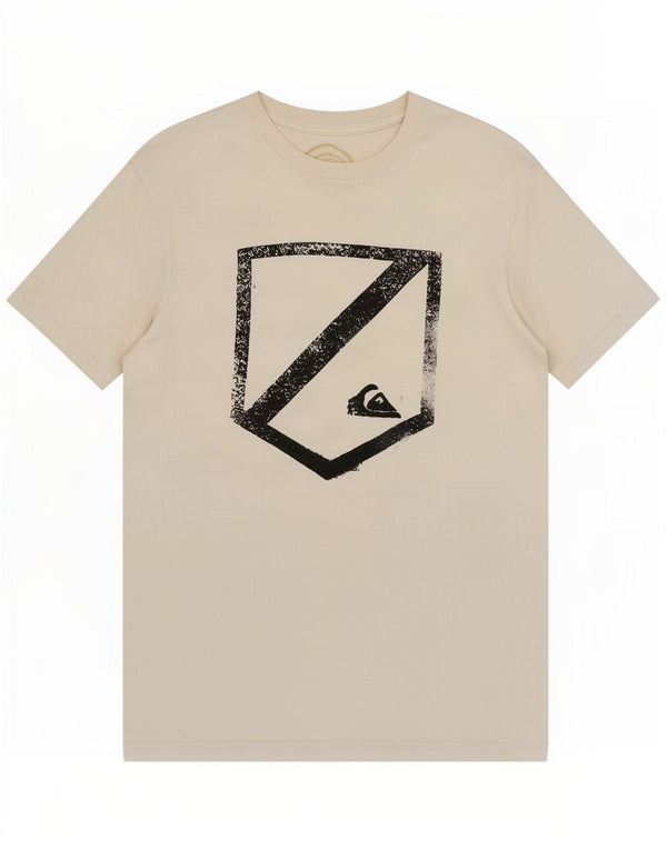 T-shirt grafica da uomo Quiksilver Top grande in cotone bianco