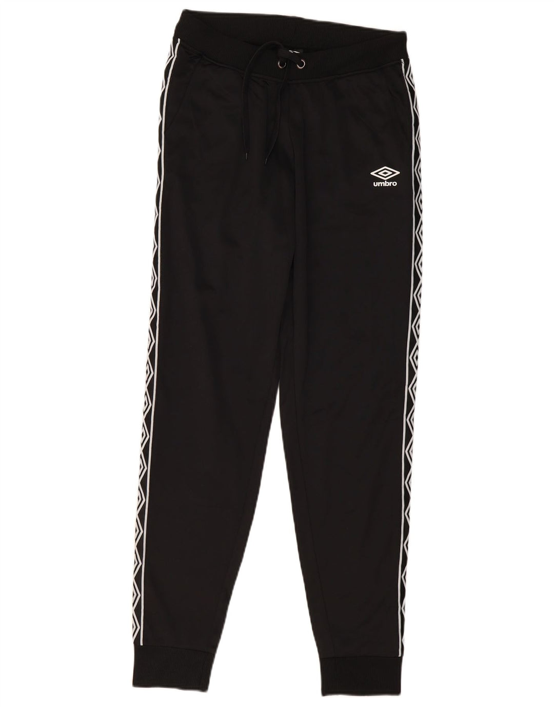 Pantaloni da tuta con grafica Umbro da uomo, pantaloni da jogging, piccoli, in poliestere nero