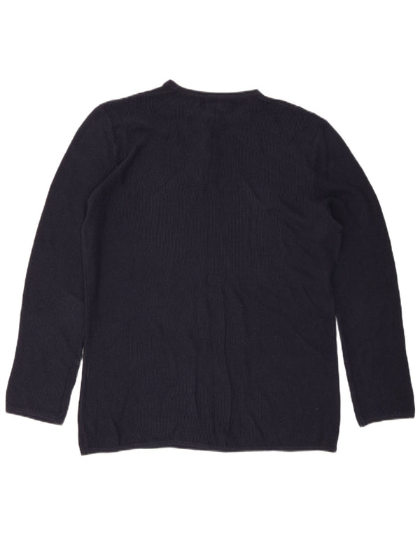 Top Zara da uomo a maniche lunghe blu navy medio