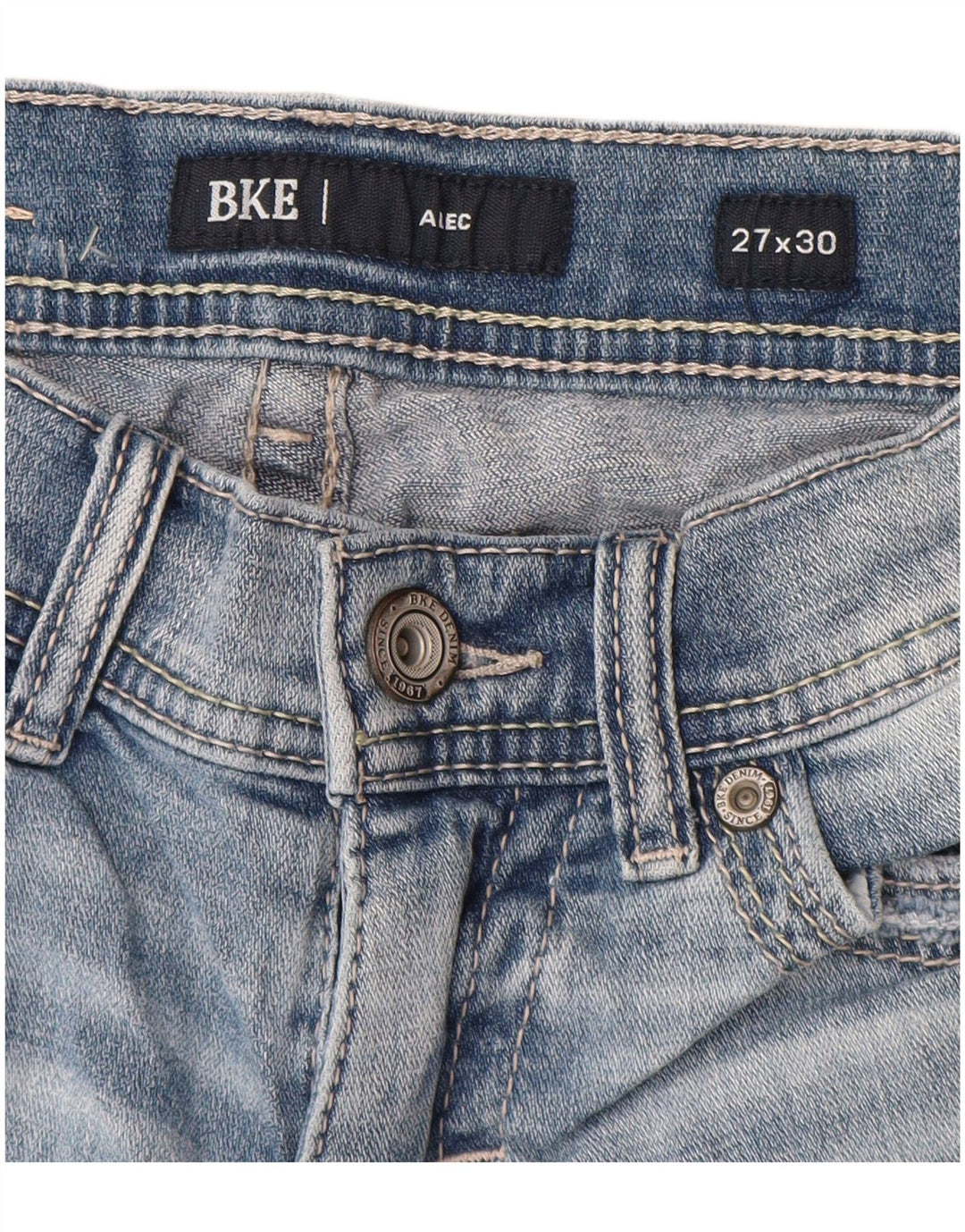 Jeans dritti Alec da donna BKE W27 L30 cotone blu