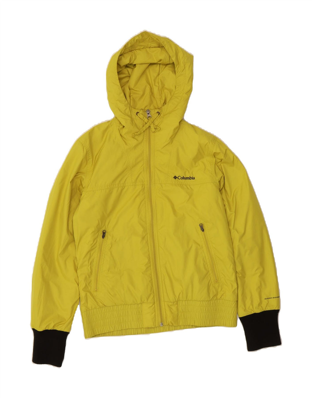 COLUMBIA Womens Interchange Hooded Bomber Jacket UK 10 Small Yellow Vintage Columbia and Second-Hand Columbia from Messina Hembry 