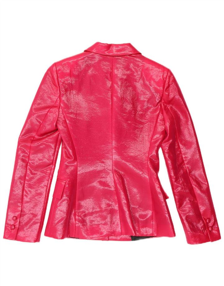 Giacca blazer vintage da donna a 1 bottone IT 42 rosa medio