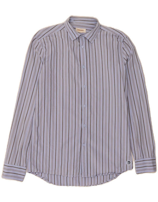 DIESEL Camicia Uomo Cotone Righe Grandi Blu