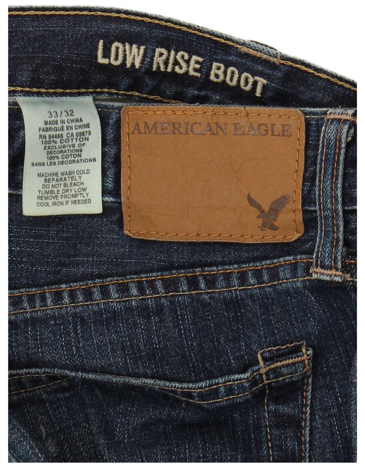 Jeans dritti da uomo AMERICAN EAGLE W33 L32 cotone blu navy