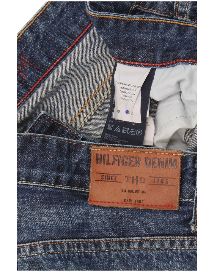 Jeans bootcut da uomo Tommy Hilfiger W36 L32 cotone blu navy