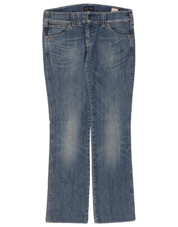 Jeans dritti da donna Armani W28 L30 cotone blu