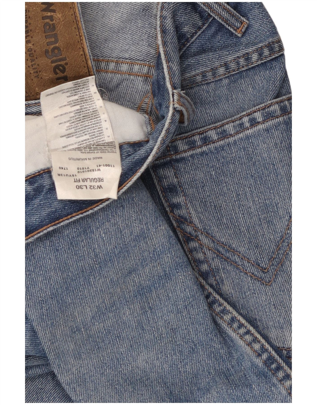Jeans dritti da uomo vestibilità regolare WRANGLER W32 L30 cotone blu