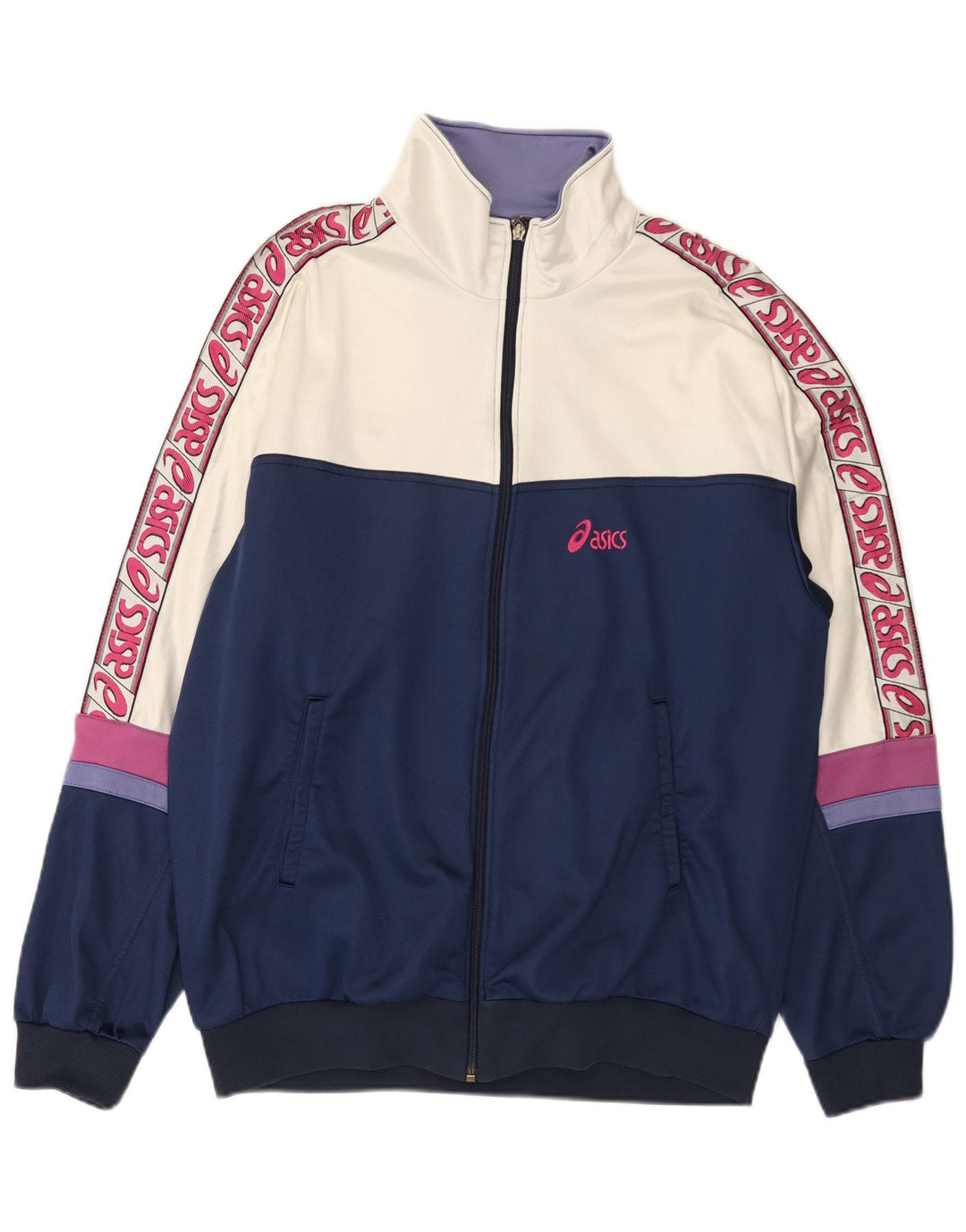 Giacca sportiva da uomo con grafica Asics IT 56 XL Blu Colourblock in poliammide