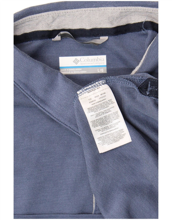 Polo Columbia da uomo grande in modal blu