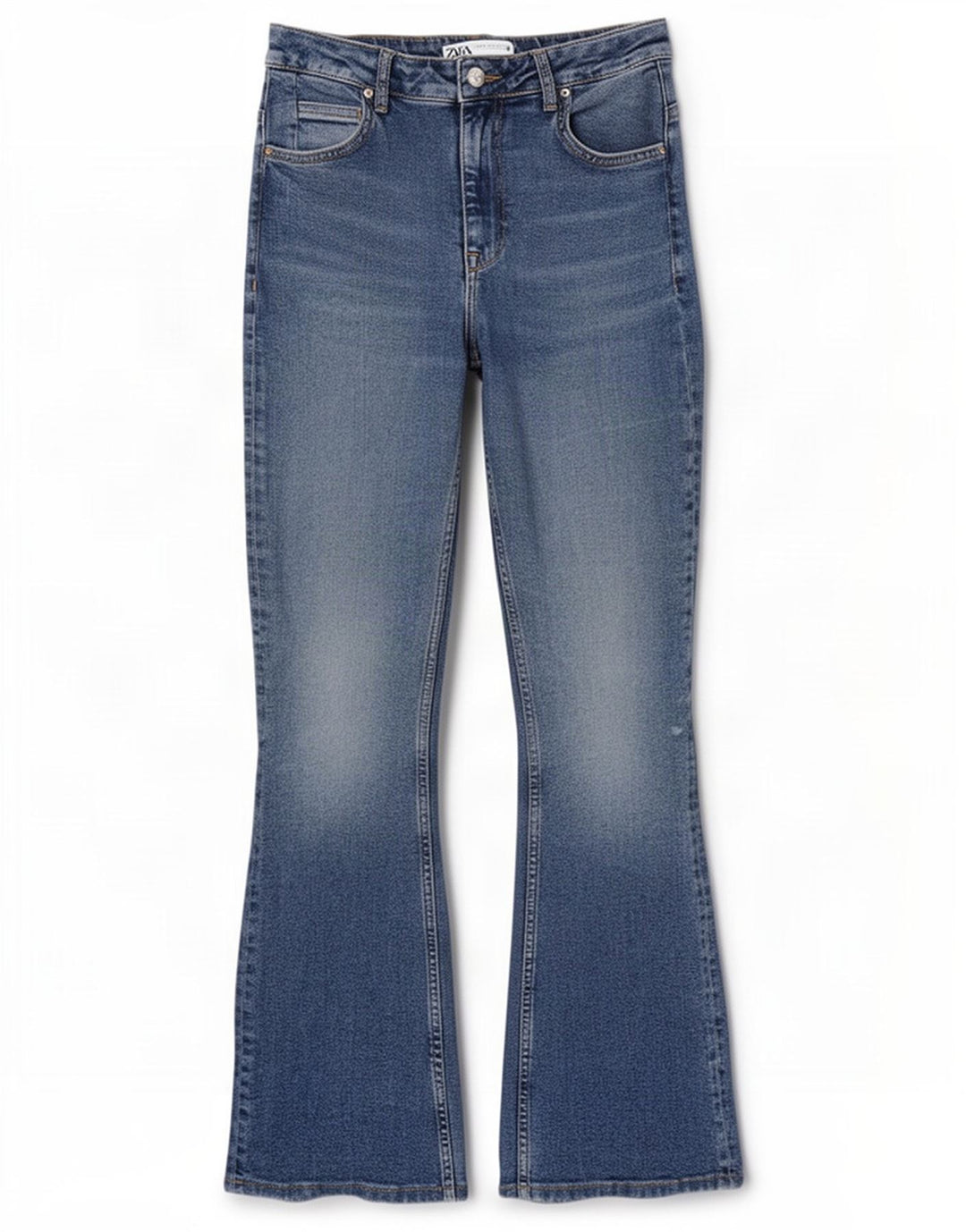 Jeans svasati da donna Zara EU 40 medio W30 L31 cotone blu