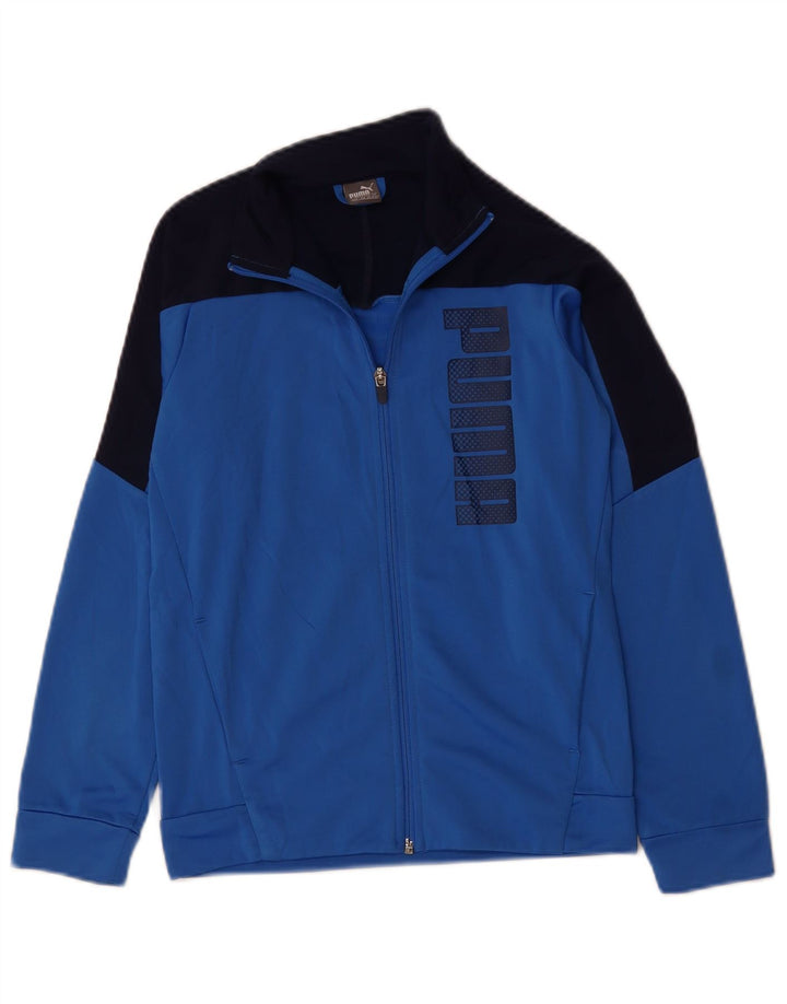 Giacca da ginnastica grafica da ragazzo Puma 11-12 anni Blu Colourblock