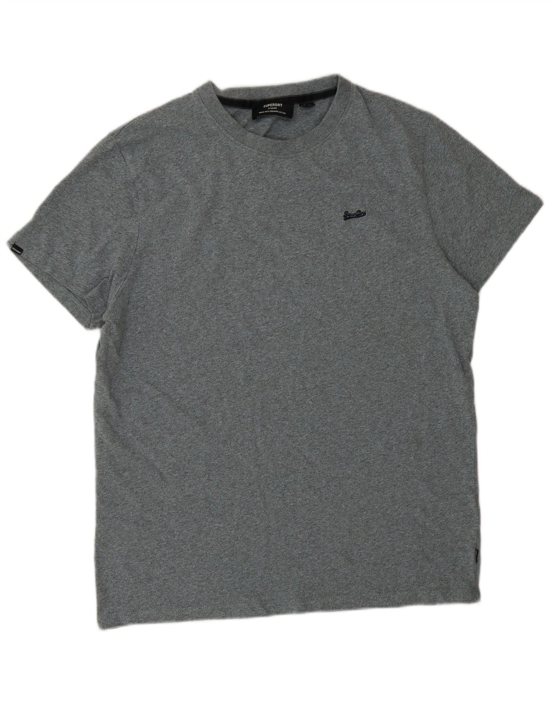 T-shirt da uomo Superdry Top XL in cotone chiazzato grigio