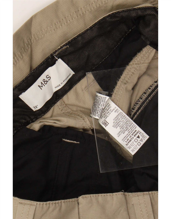 Marks & Spencer Pantaloncini cargo da uomo medi W32 Cotone beige