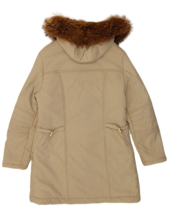 Cappotto imbottito con cappuccio da donna Lee UK 16 Large Beige