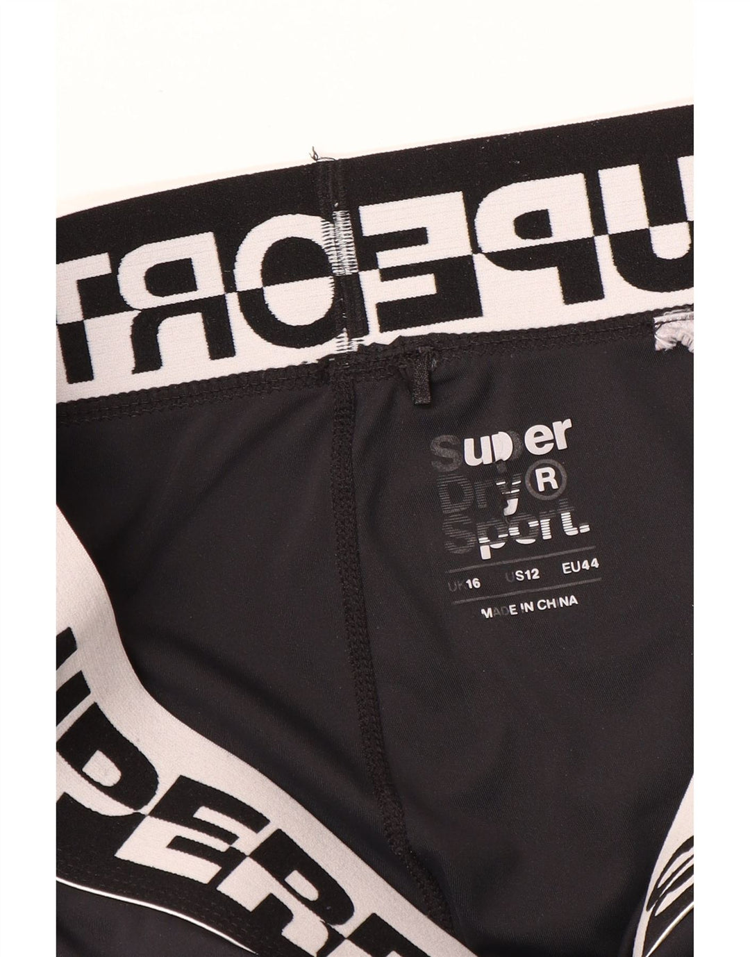 Leggings corti con grafica da donna Superdry UK 16 grandi neri