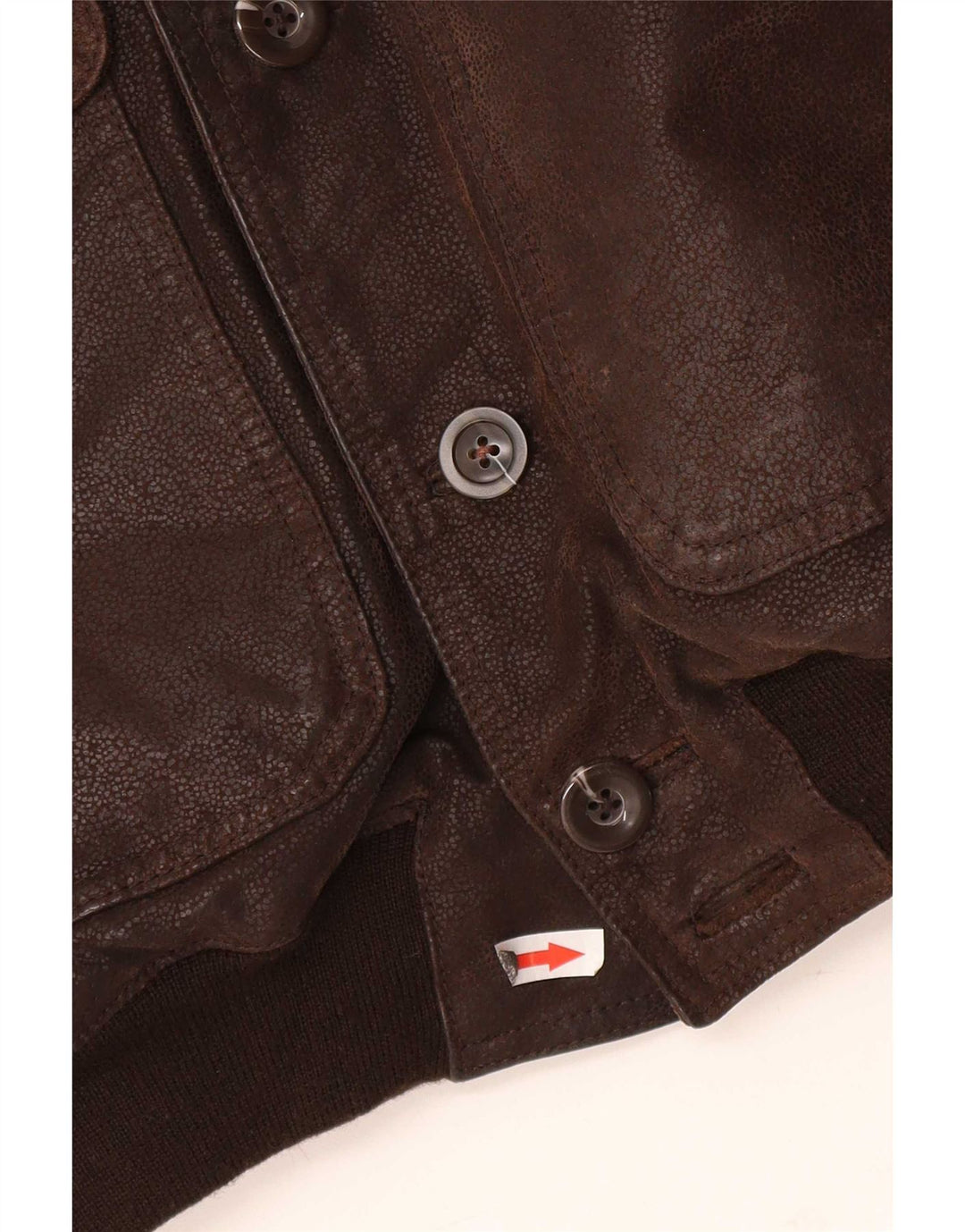 Giacca bomber in pelle da uomo vintage IT 48 Marrone medio