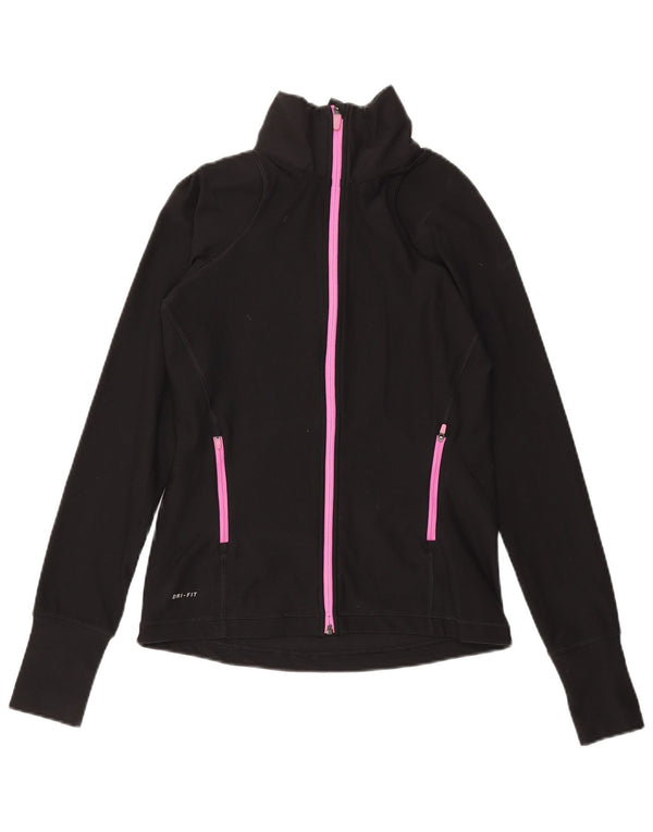 Giacca da tuta da donna Nike Dri Fit Top Jacket UK 12 Medium Nero Poliestere