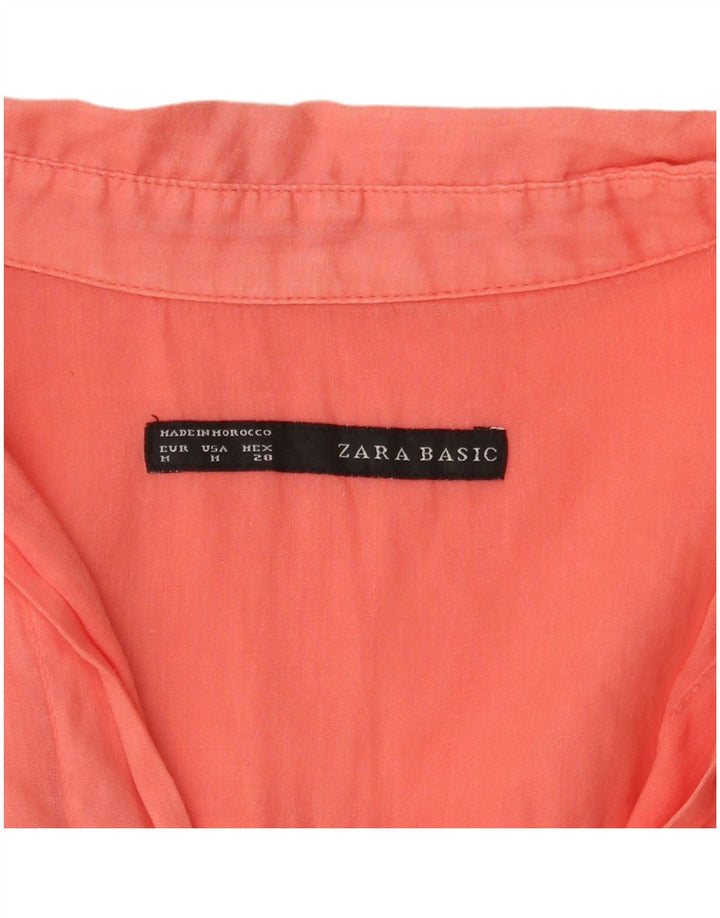 Top Blusa Donna Zara UK 14 Rosa Medio