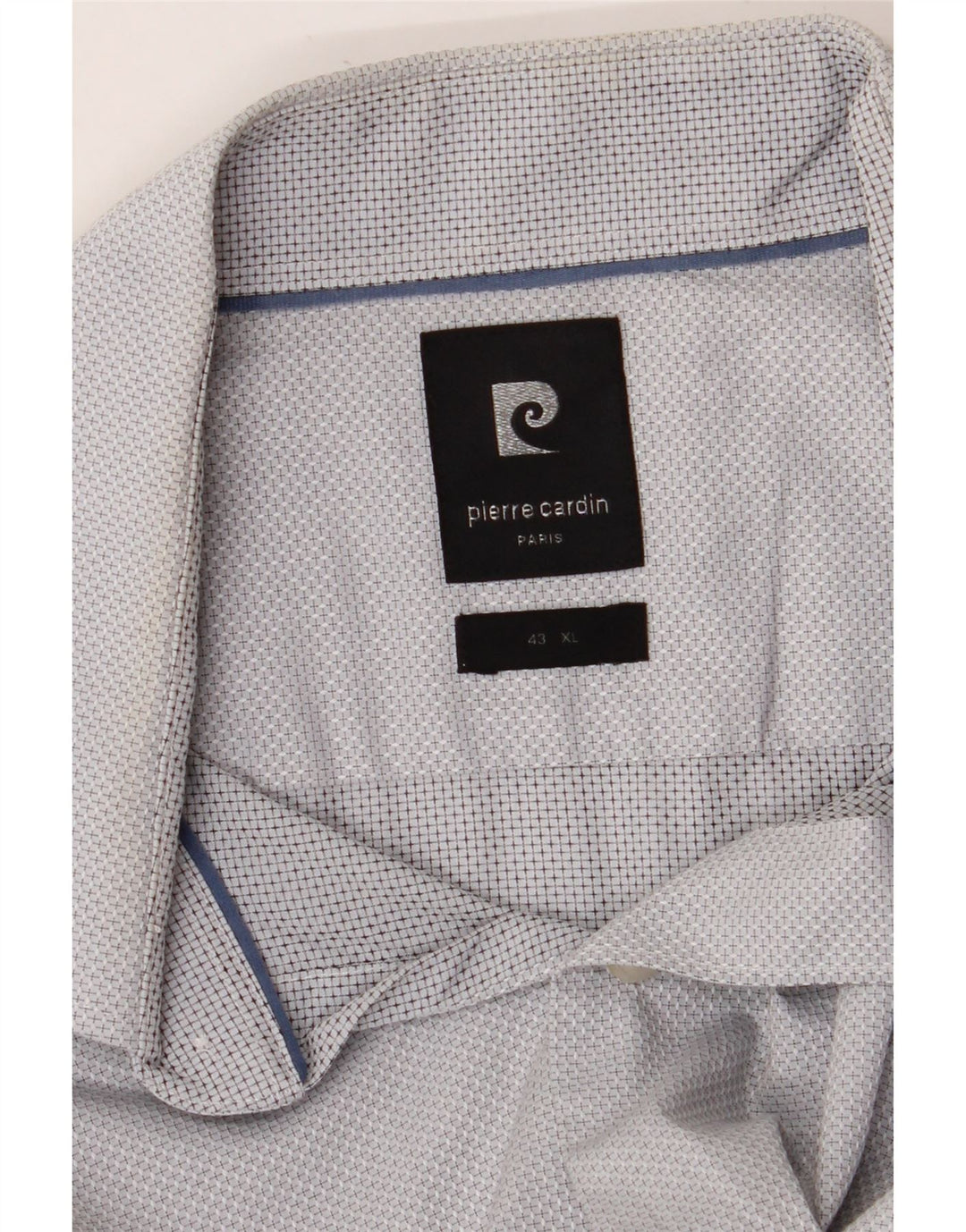 PIERRE CARDIN Camicia da uomo Taglia 43 XL Blu maculato
