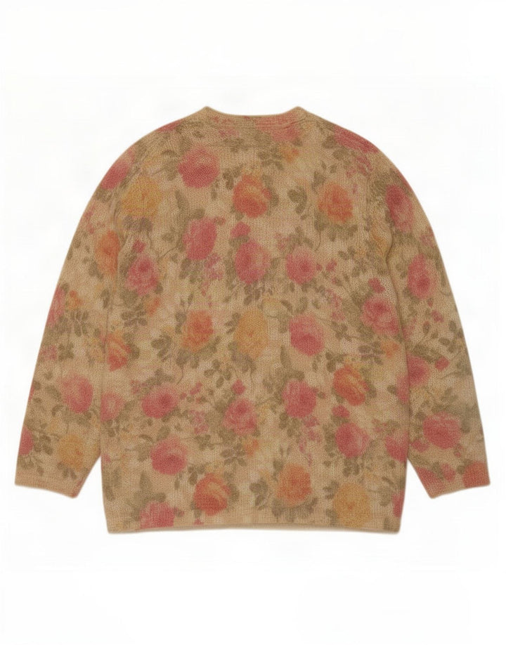 Maglione cardigan da donna Oris IT 48 XL floreale multicolore