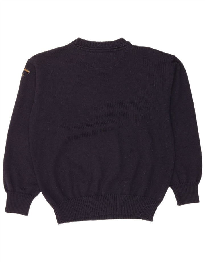 PAUL & SHARK Maglione da uomo con scollo a V in lana vergine medio blu navy