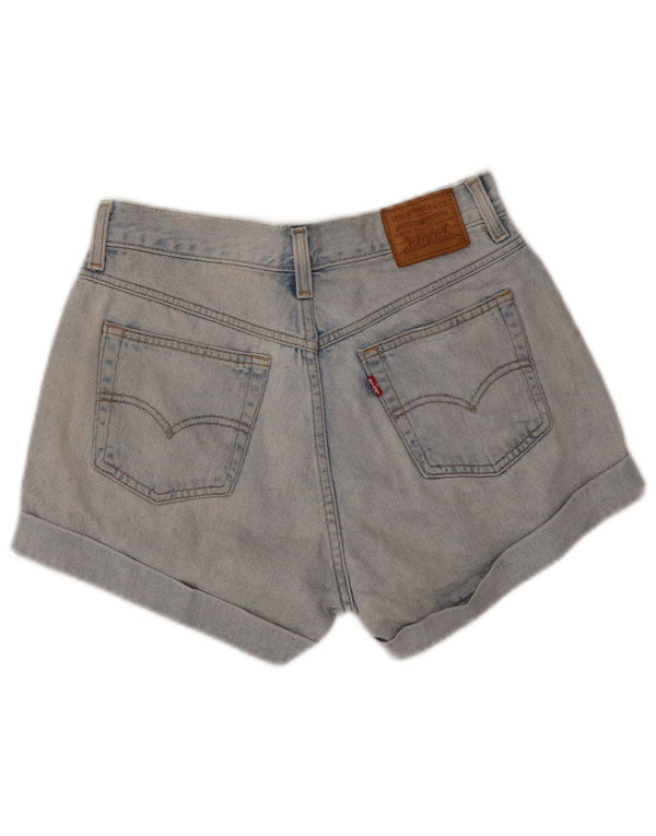 Pantaloncini di jeans da donna Levi's W27 piccoli in cotone blu
