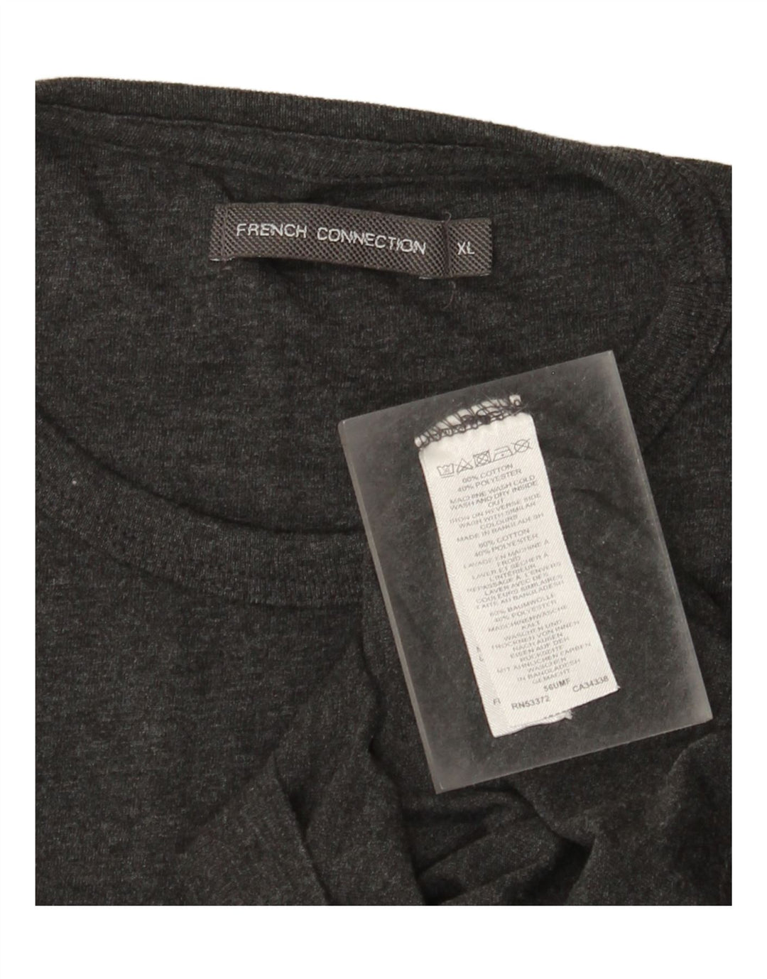 T-shirt da uomo French Connection Top XL in cotone grigio
