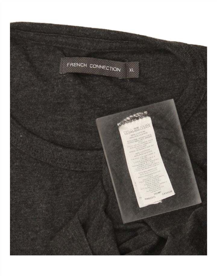 T-shirt da uomo French Connection Top XL in cotone grigio