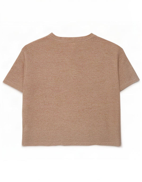 T-shirt oversize da donna Marks & Spencer Top UK 16 Large Beige Viscosa