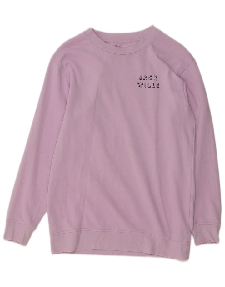 Felpa da donna Jack Wills UK 8 piccolo cotone viola
