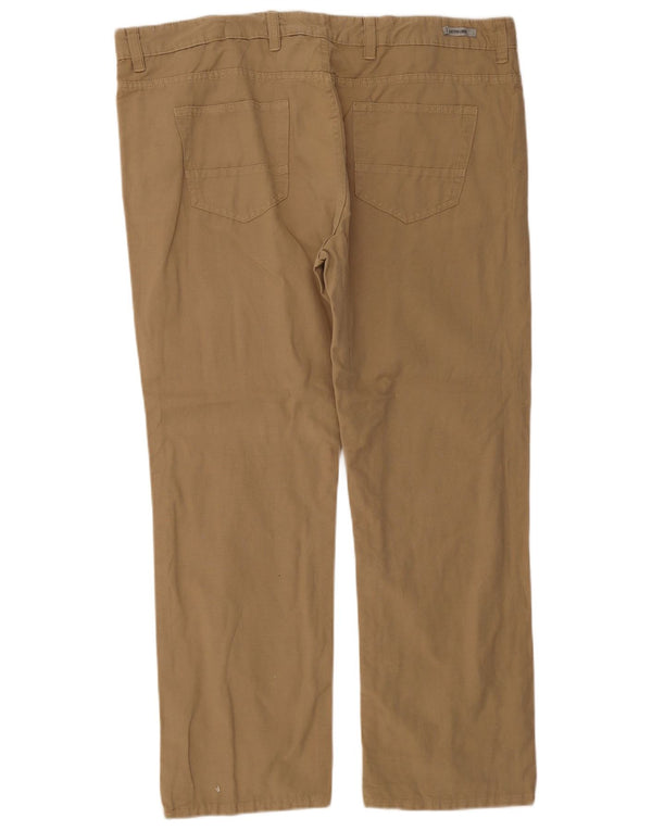 Pantaloni casual dritti da uomo Marks & Spencer W42 L31 cotone beige