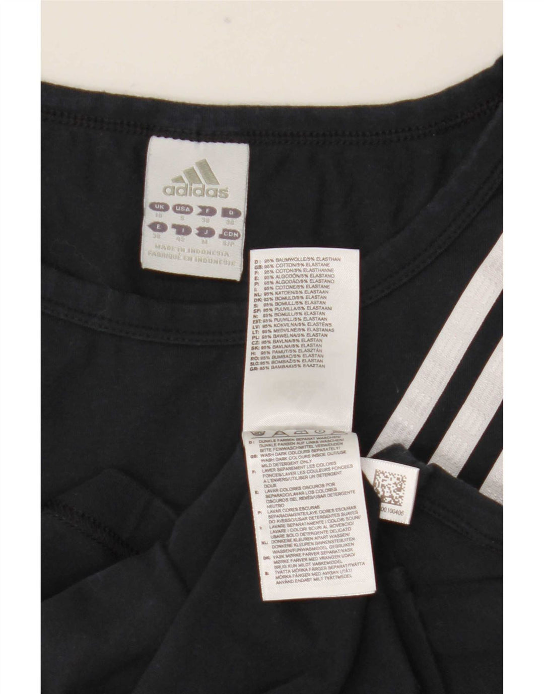 Canotta da donna Adidas UK 10 piccola in cotone nero