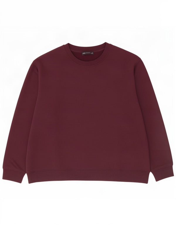 Felpa oversize da donna Marks & Spencer UK 18 XL Cotone bordeaux