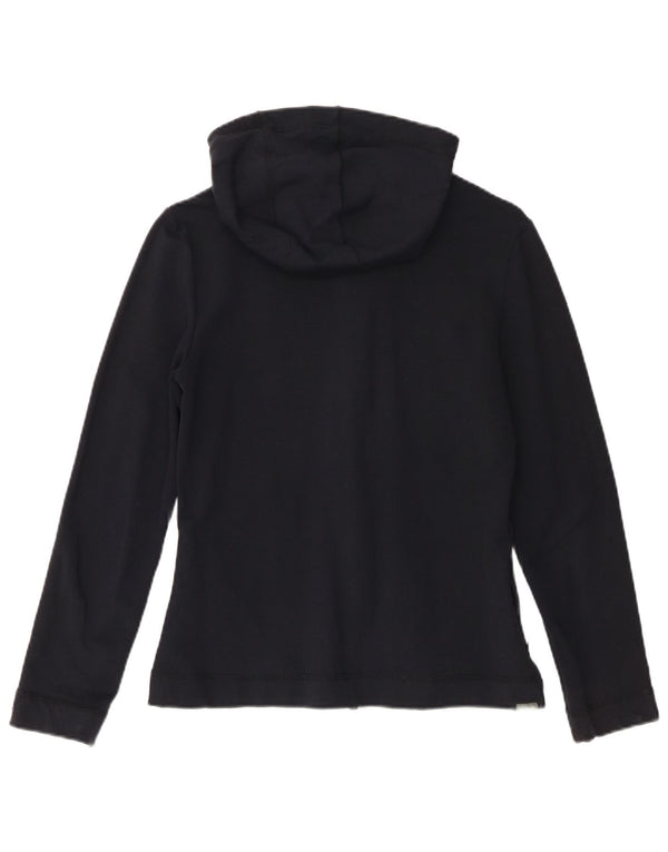 Maglione con cappuccio e zip da donna Reebok UK 12 Medio Blu Navy Cotone