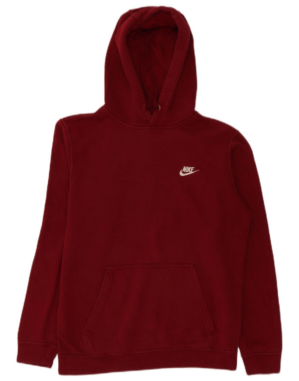 Maglia con cappuccio Nike da uomo in cotone bordeaux medio