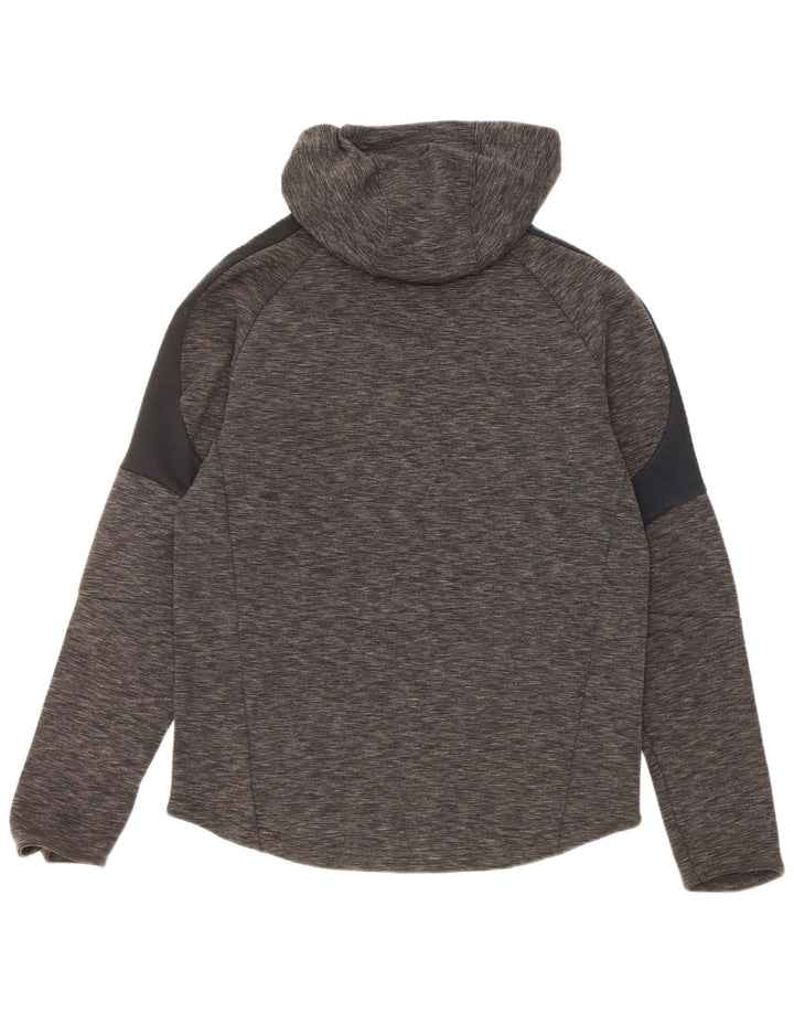 Felpa con cappuccio da uomo Puma in cotone chiazzato grigio medio