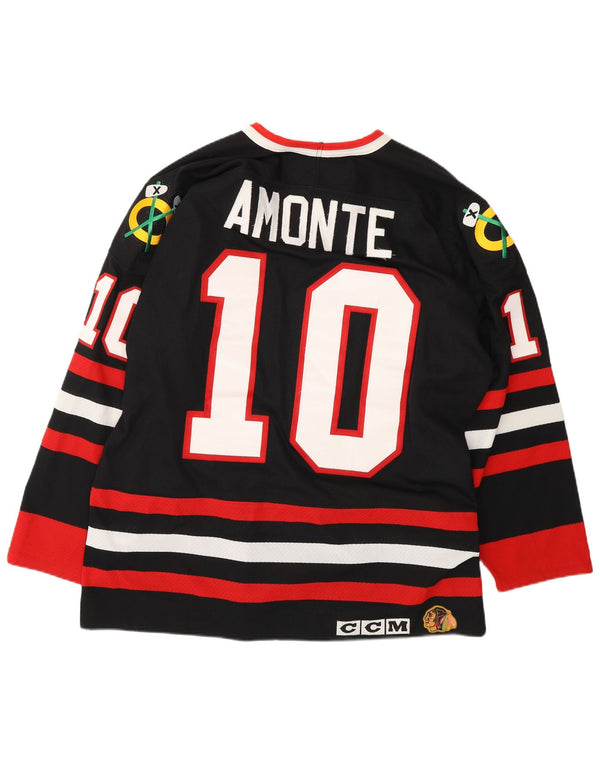Maglia CCM NHL da uomo Chicago Blachawks Tonny Amonte 10 maglia grande nera