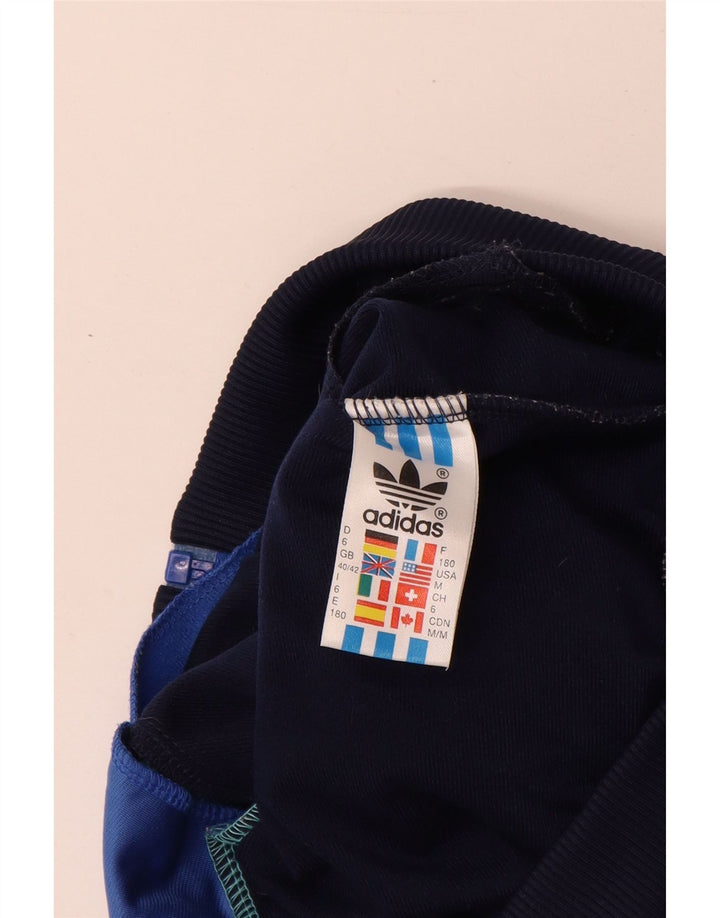 Giacca da tuta da uomo Adidas UK 40/42 Poliestere color block blu medio