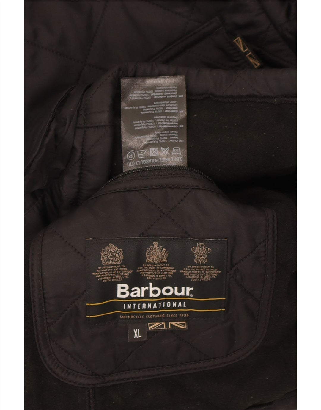 Giacca trapuntata da uomo Barbour UK 42 XL nera in poliammide