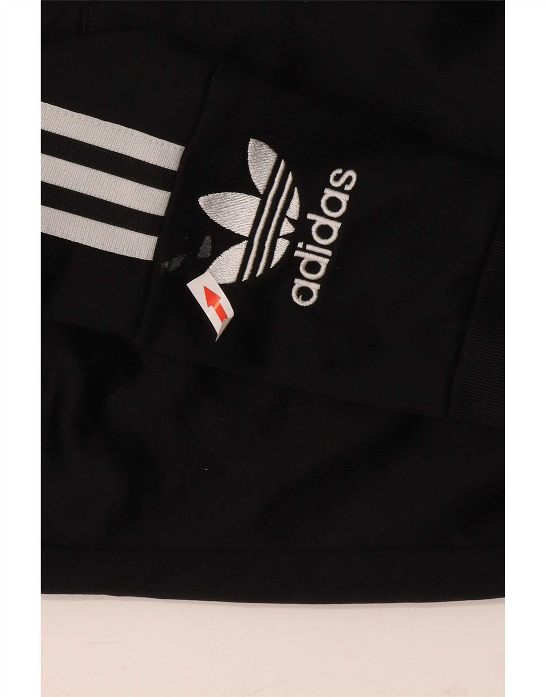 Maglione con cappuccio e zip grafica da donna Adidas UK 12 poliestere nero medio