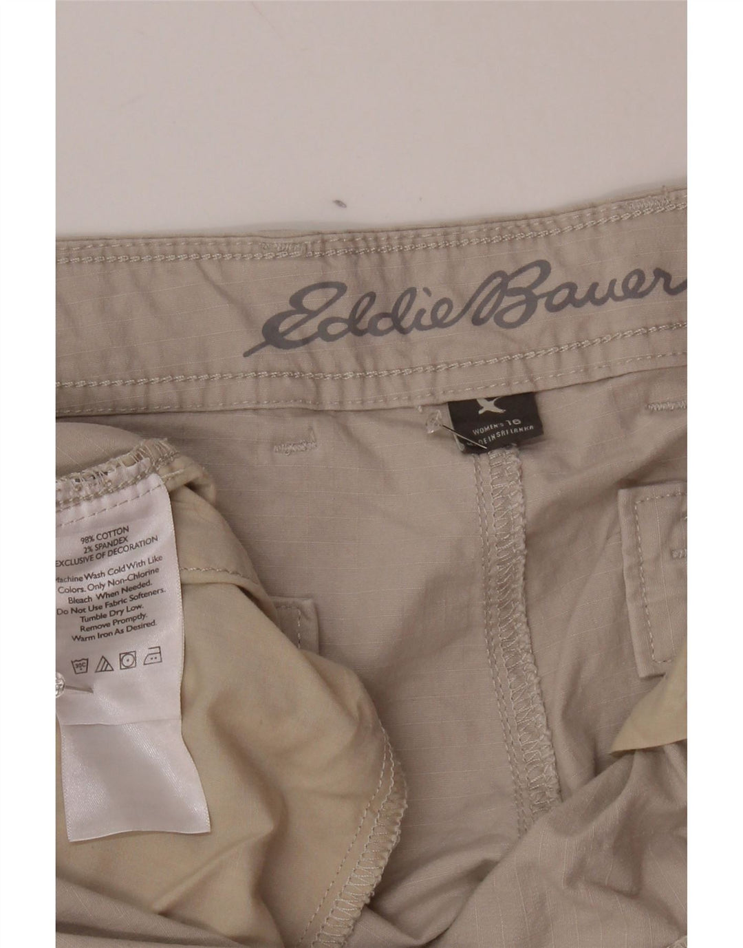 Pantaloncini cargo da donna EDDIE BAUER US 16 2XL W38 Cotone grigio
