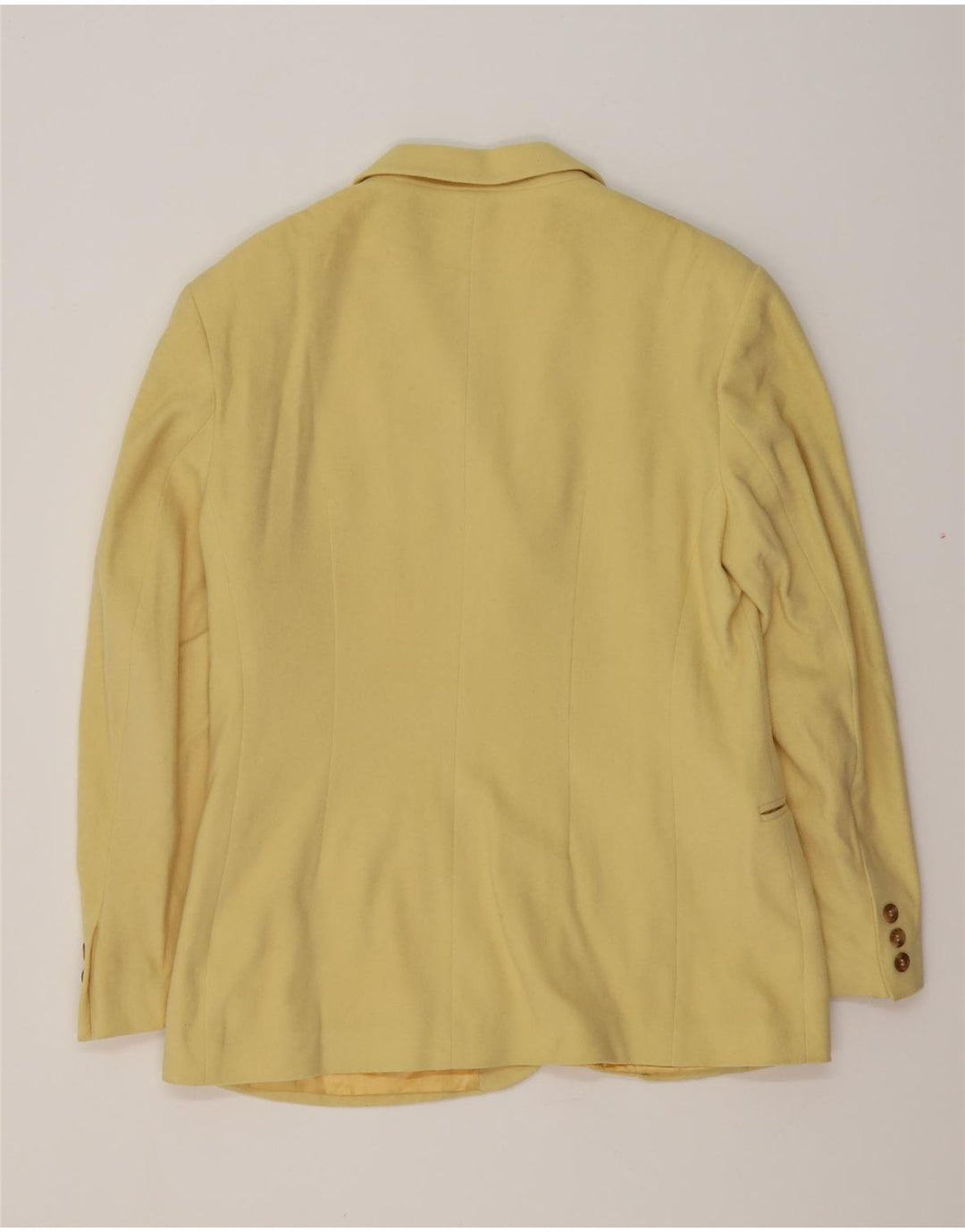 STEFANEL Womens 3 Button Blazer Jacket IT 44  Medium Yellow Wool