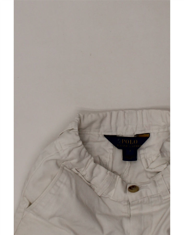 POLO RALPH LAUREN Pantaloncini chino da bambino 6-7 anni W22 Cotone bianco