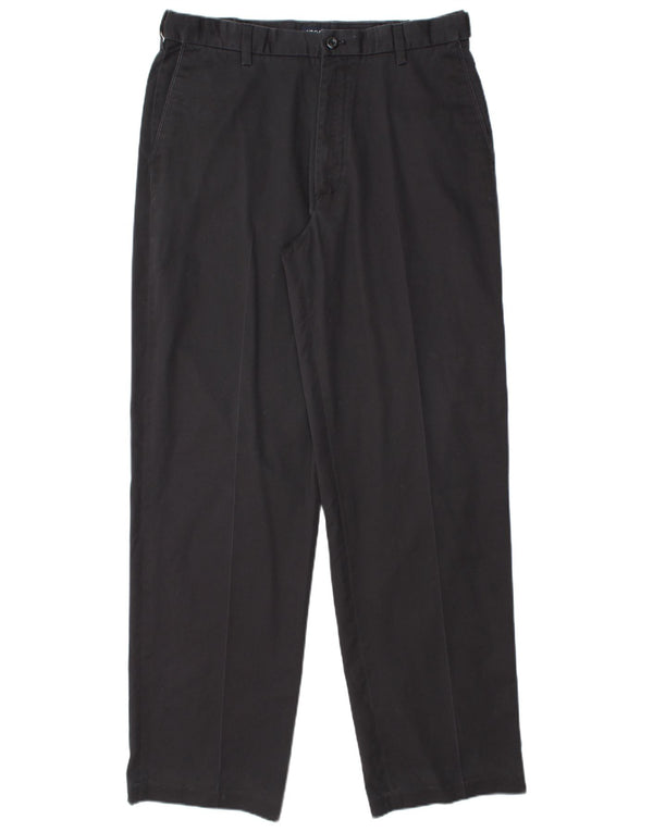 Pantaloni chino dritti da uomo IZOD W34 L34 cotone blu navy