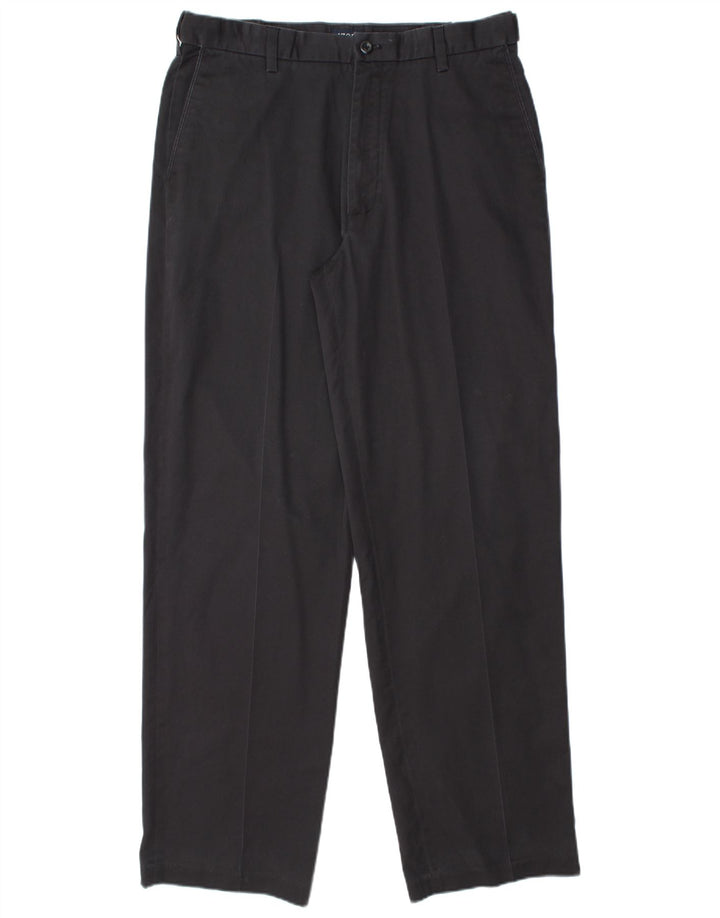 Pantaloni chino dritti da uomo IZOD W34 L34 cotone blu navy